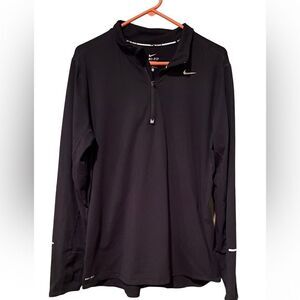 Nike Dri Fit Black Running Lightweight Jacket Size Large Nike Elements